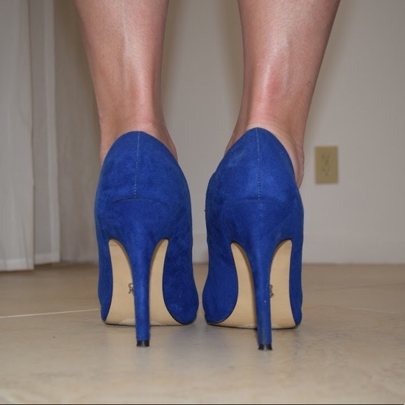 Rock & Republic Blue Suede Heels - Picture 4 of 4